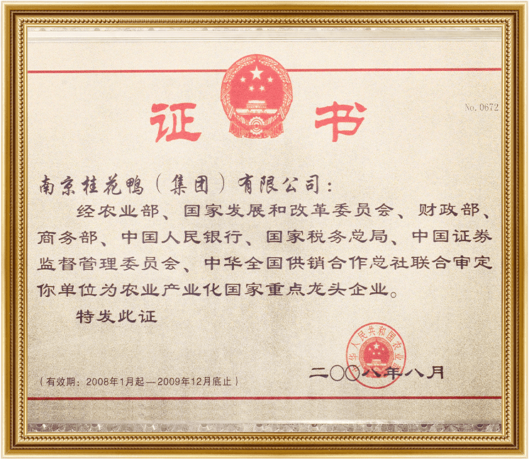 國(guó)家重點(diǎn)龍頭企業(yè)